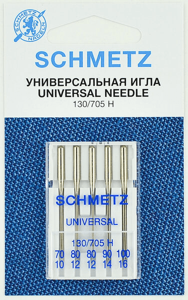 Иглы Schmetz универсальные (70x1, 80x2, 90x1, 100х1), 5 шт в Нерехте